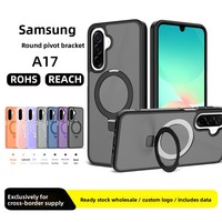 Coque de téléphone universelle magnétique mate avec support anneau deux-en-un anti-chute pour A17/A16/A26/A55/A14/S26 – Idéale pour l'export