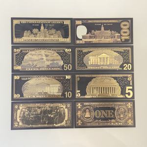 Koin Foil emas dolar baru kustom 1 2 5 10 20 50 100 dolar Prop koin 24K koleksi uang kertas berlapis emas - Product Image 2