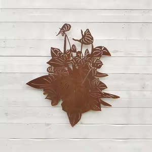 Décoration murale minimaliste pour l'extérieur en acier Corten durable pour l'affichage commercial et domestique - Product Image 3