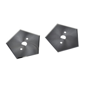 ใบมีดเหล็กทังสเตนคาร์ไบด์รูปห้าเหลี่ยม ขนาด 69.65x10.25x0.53 มม. สำหรับตัดไฟเบอร์ ตัดถุงพลาสติกทอ - Product Image 2