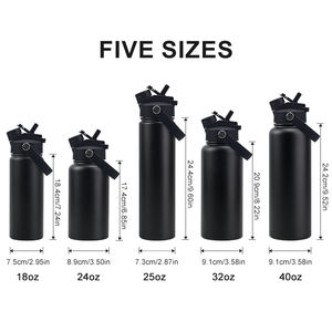 Custom Logo Stainless Steel Sports Water Bottle <b>Large</b> Capacity 1L American <b>Large</b> Mouth Insulated Portable Outdoor Water Bottle - Product Image 4