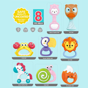 Meilleure vente 8 pièces ABS plastique fabricant professionnel animal bébé hochets jouets pour bébé - Product Image 2