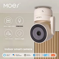 Cámara de Seguridad Inteligente WiFi Tuya para Interiores, PTZ 4MP, Alimentación USB, Control por Aplicación, Visión Nocturna Infrarroja, Detección de Alarma, Monitor de Movimiento