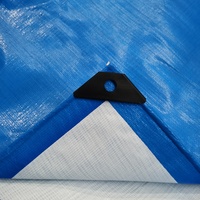 Bâche imperméable ignifuge double face en PE bleu de grande taille et très résistante, couverture de protection extérieure polyvalente