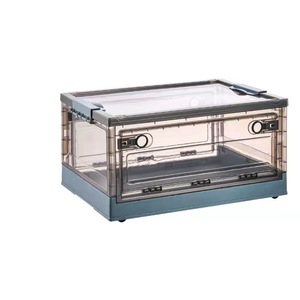 Đóng Mở Trong Suốt Nhựa Lưu Trữ Thùng Có Thể Gập Lại Hộp Bánh Xe Đồ Chơi/Vải/Snack/Home Sử Dụng Rắn Phong Cách <span class=keywords><strong>Stackable</strong></span> Rõ Ràng Nắp - Product Image 6