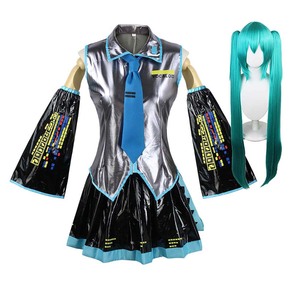 Disfraz de Miku para Mujer Estilo <span class=keywords><strong>Midi</strong></span> para Halloween, Concierto de Anime, Fiesta o Show de Cosplay Japonés IDOL-001 - Product Image 3