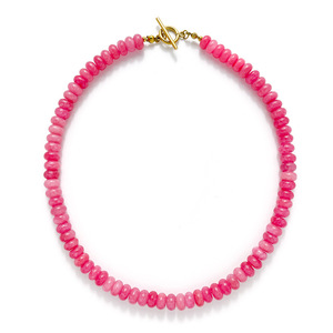 Collier de perles abacus en pierre naturelle colorée avec fermoir en T, vente en gros, couleurs bonbon, superposé, style bohème, cadeau personnalisable - Product Image 5