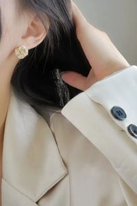 Pendientes de Flor Galsang con Diamantes Naturales de 1.2ct, Oro 18K, Moda Xinfly, Oro Real AU750, Joyería Personalizada para Mujer - Product Image 3