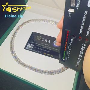 สร้อยคอเทนนิสเพชรโมอิสซาไนต์ 8 มม. ฮิปฮอป เงินแท้ 925 ผ่านการทดสอบเพชร คุณภาพ VVS - Product Image 5