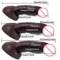 Dildo Grande de Silicona Suave con Textura Real, Pene Artificial con Ventosa, Juguetes Sexuales para Adultos, Vagina Anal, para Mujeres y Orgasmos Masculinos