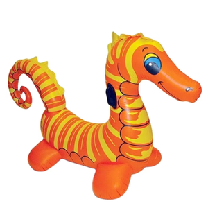 Giocattolo Gonfiabile Galleggiante a Forma di Cavalluccio Marino in PVC Resistente, Grande Materassino da <span class=keywords><strong>Piscina</strong></span> con Maniglie per Bambini - Product Image 3