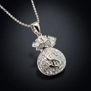 Pendentif en diamant Moissanite VVS de qualité supérieure pour homme, collier de luxe serti de pierres, accessoire de bijouterie Hip Hop, disponible à la vente - Product Image 2