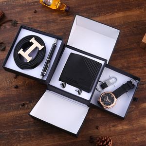 2023 Birthday Gifts for Men Father's Day with Watch Belt <b>Glasses</b> Belt Wallet Keychain Gift Custom Business Gifts Set for Client - Product Image 2