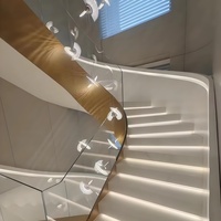 Hochwertiges Kommerzielles Sicherheits-Treppengeländer aus Gehärtetem Glas, UV-geschützt, Rostbeständig, für Balkone und Hotels