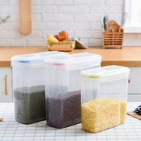 Seau à farine de petite capacité pour la cuisine, 4L, en PP de qualité alimentaire, hermétique, anti-insectes, anti-humidité, préservation de la fraîcheur, usage domestique