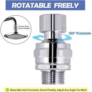 Nzman vòi hoa sen đầu xoay bóng Bộ chuyển đổi, đồng thau có thể điều chỉnh vòi hoa sen cánh tay kết nối, phổ tắm thành phần vòi hoa sen cánh tay mở rộng - Product Image 5