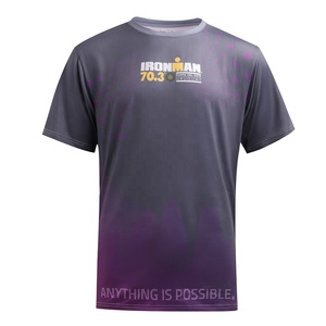 Camiseta Deportiva de Poliéster Suave para Hombre, Tejida, Absorbente de Sudor, con Impresión Digital, para Maratón, Entrenamiento, Running, Personalizada - Product Image 3