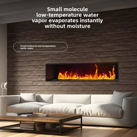 Cheminée à vapeur d'eau 4D encastrée, cheminée intelligente à ultrasons avec flamme LED pour la décoration du salon à la maison, humidificateur