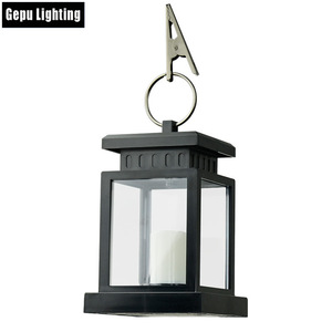 Lanterne solaire suspendue Gepu Lighting, lumière LED effet flamme, étanche, pour extérieur, patio, jardin - Product Image 5
