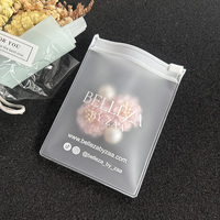 Pequeña bolsa con logotipo de marca personalizada, bolsas Ziplock para joyería, bolsa de embalaje de plástico esmerilado para joyería pequeña, bolsa con cierre de cremallera para pendientes pequeños