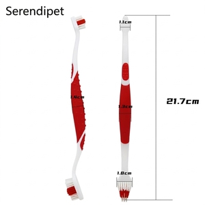 Brosses à <span class=keywords><strong>dents</strong></span> pour chiens, brosse à double tête avec poils doux, poignée antidérapante, adaptées aux chiens et chats de grande et moyenne taille, nettoyage dentaire des animaux de compagnie - Product Image 5