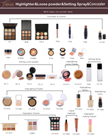 Kit de maquillage végétalien DIY pour la Saint-Valentin avec logo personnalisé, comprenant fond de teint, illuminateur, crayon à sourcils, baume démaquillant