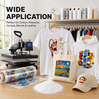 Poudre thermofusible DTF blanche de qualité supérieure, adhésif TPU anti-sublimation pour l'impression textile sur vêtements foncés, sans transfert de couleur