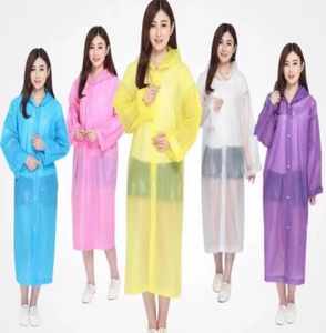 Affordable and Reusable Adult Raincoat Thickened Disposable EVA Raincoat Camping Long Body Rainproof <b>Women's</b> Raincoat - Product Image 1
