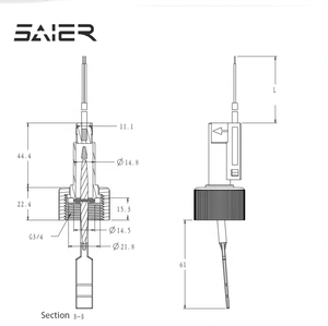 Saklar Aliran Air Material PP 220v Kontrol Dayung Saklar Aliran G3/4 untuk Pompa Air - Product Image 4