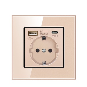 Commercio all'ingrosso di alta qualità vetro moderno ue accessori elettrici Standard per ufficio uso <span class=keywords><strong>della</strong></span> <span class=keywords><strong>casa</strong></span> 1/2/3/4 Gang 1/2way interruttori a parete - Product Image 3