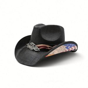 Sombrero de Paja Vaquero de Ala Ancha Unisex Personalizado para Esquí, Viajes, Playa, Pesca, Casual, Aire Libre, Transpirable, Cómodo, Cuatro Estaciones, Venta al por Mayor - Product Image 5