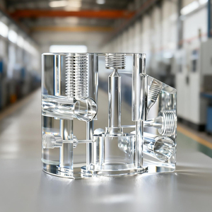 PMMA <span class=keywords><strong>CNC</strong></span>マシニングセンターバルブボディフローチャンネル5軸同時精密加工による精密バルブ製造 - Product Image 5