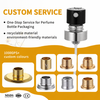 Pompe de pulvérisation de parfum sans sertissage FEA15mm personnalisable en gros avec collier et capuchons en aluminium - MOQ10000PS
