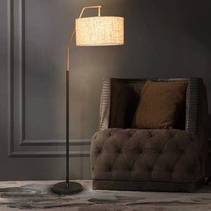 Modern Floor Lamp Beige Fabric Shade Metal Body Adjustable Height <b>LED</b> <b>Light</b> Source For Living Room Bedroom Reading <b>Corner</b> - Product Image 3