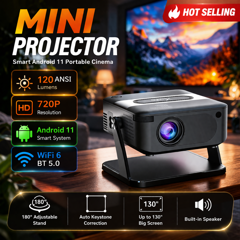 Portable Led Projector Beamer Android Smart