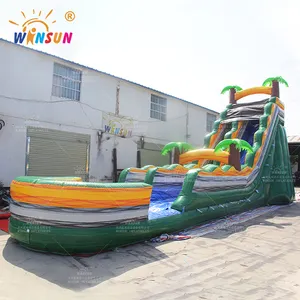 Toboggan gonflable de parc aquatique de 16 pouces de haut avec piscine pour adultes et enfants toboggan gonflable et piscine