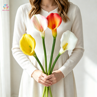 Fleurs artificielles Calla Lily de qualité supérieure, aspect réaliste, pour la décoration de mariage, de la maison et d'événements