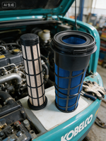 Élément de filtre à air de haute qualité P611859/P602427 pour excavatrice Kobelco SK200 SK210 SK350, remplacement pour Donaldson
