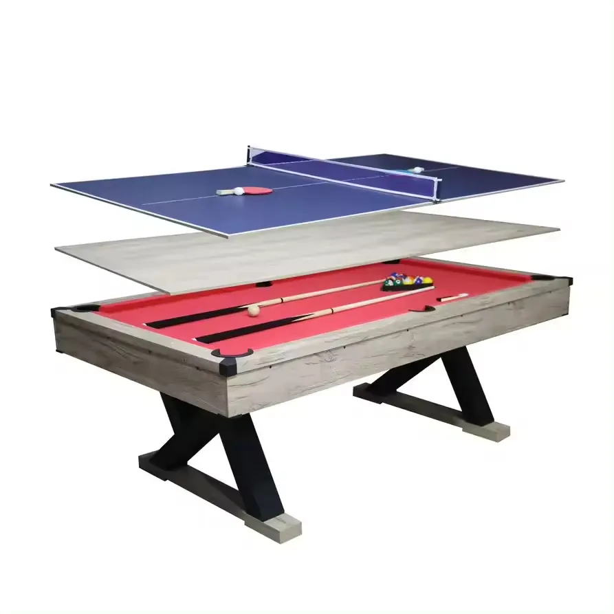 In Voorraad 7ft 3 In 1 Combo Multifunctioneel Spel Pingpong Tafel/Pool Tabel/Eettafel Voor Thuisgebruik