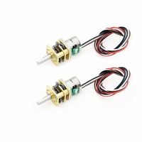 Moteur pas à pas miniature à aimant permanent DC5V, arbre de 3,0 mm (08 mm), 2 phases 4 fils, de précision, avec boîte de réduction 100:1