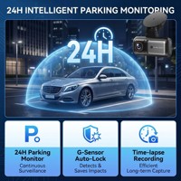 Caméra de tableau de bord 4K HD à double objectif avec ADAS, vision nocturne, écran IPS, grand angle 170°, adhésif 3M et support à ventouse – Vente directe usine