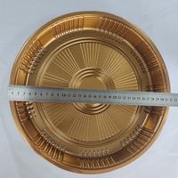 JY-82108 hohe Deckel Gold Einweg verpackung Kunststoff Prägung Sushi Verpackung Box PS Runde Kuchen Box für kalte Speisen