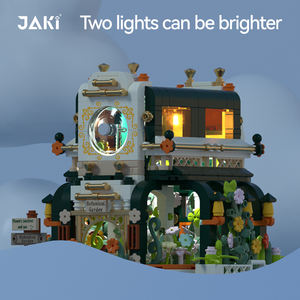 JAKI Flower House <span class=keywords><strong>City</strong></span> Street <span class=keywords><strong>View</strong></span> Monet Garden MOC Toy Construction Building Blocks Set di giocattoli per ragazze - Product Image 4