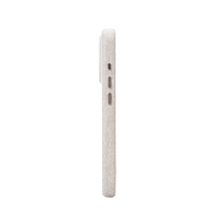 Étui de téléphone en lin beige pour iPhone, coque de protection minimaliste, légère et fine