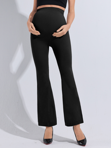 Chunwei B308 vente en gros de femmes sur le ventre <span class=keywords><strong>grossesse</strong></span> entraînement Yoga pantalons évasés leggings de maternité - Product Image 2