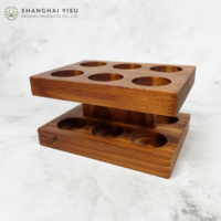 Présentoir en bois de haute qualité pour tubes en verre supports en bois imprimés ou gravés avec votre logo