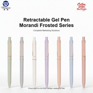 Bolígrafo de Gel Retráctil Morandi con Acabado Esmerilado, Clip Metálico en Oro Rosa, Punta de 0.5mm, Tinta Negra, Bolígrafo <span class=keywords><strong>para</strong></span> Firmas, Logotipo Personalizado, Venta al Por Mayor - Product Image 1