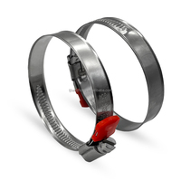 Collier de serrage métrique de type allemand en acier inoxydable avec protection de tête de bande, surface polie