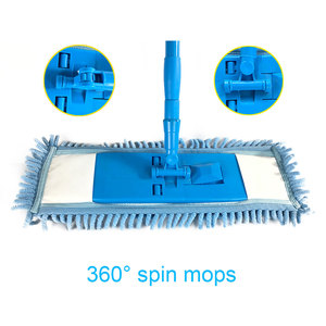 Serpillère plate extensible en chenille pliable pour le nettoyage de la maison - Product Image 4