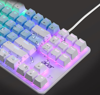 Clavier de jeu mécanique rétro-éclairé OKW132 87 touches RVB LED de haute qualité avec 20 modes d'éclairage disposition anglaise